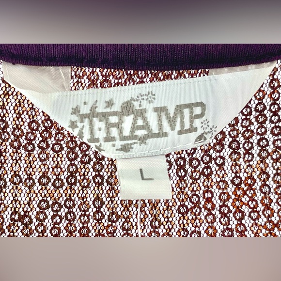 NWT Tramp Purple Racerback Tank with Copper Sequin Detail - Picture 3 of 11